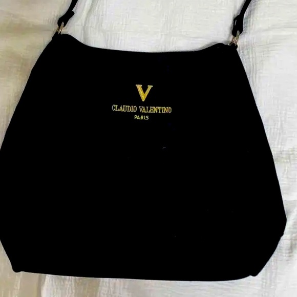 Claudio Valentino Black Tote Bag Handbag